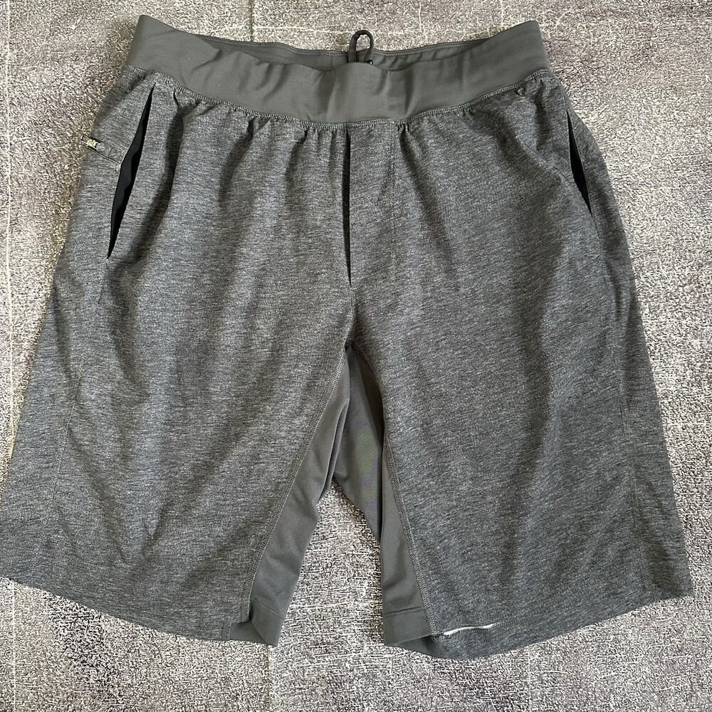 Men's Lululemon Heather Gray The Linerless Unlined Workout Running Shorts Sz L